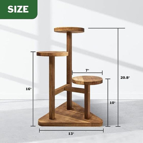 Wooden 3-Tier Plant Stand