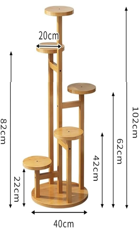 Modern Wooden Multi-Tier Plant Stand