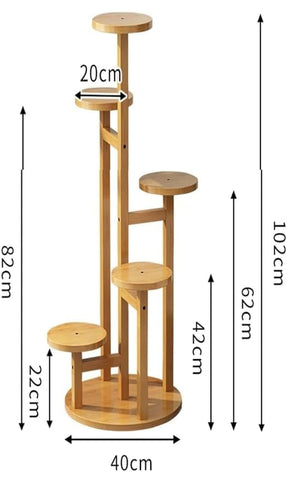 Modern Wooden Multi-Tier Plant Stand