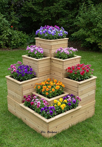 Tiered Wooden Planter