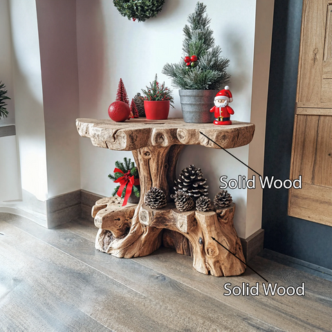 Rustic Tree Trunk Wooden Table