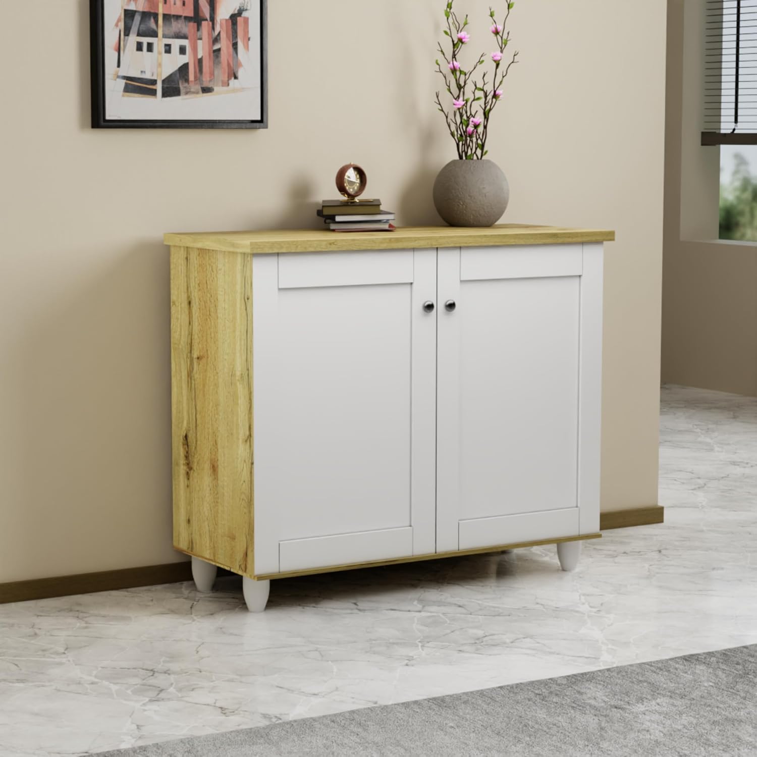 White & Beige