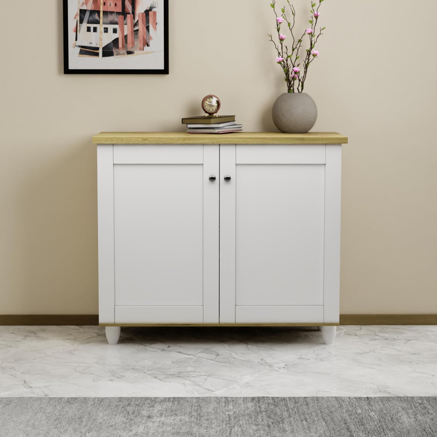 White & Beige