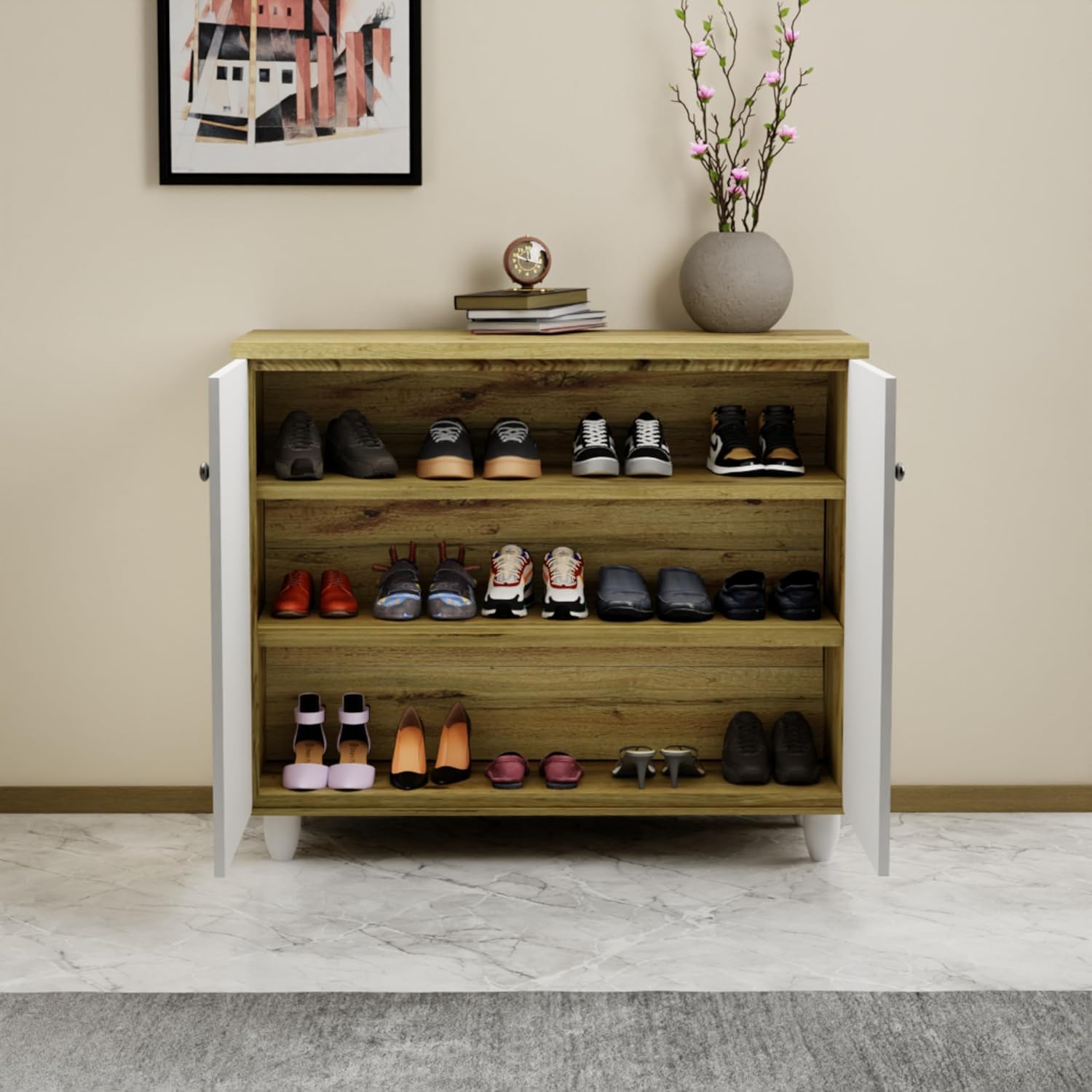 White & Beige