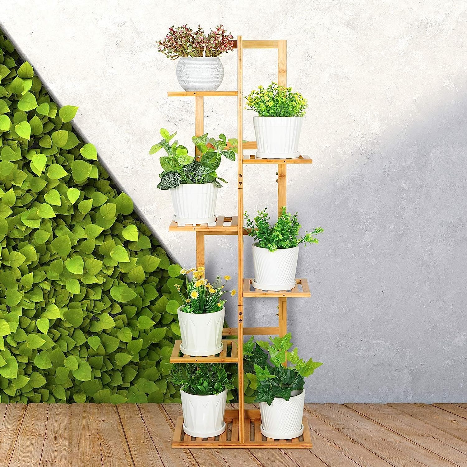 Bamboo Multi-Layer Plant Stand