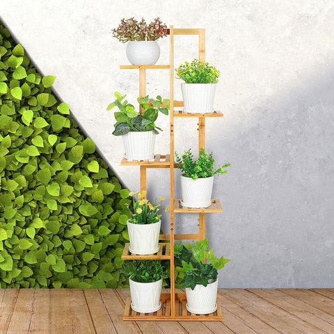 Bamboo Multi-Layer Plant Stand