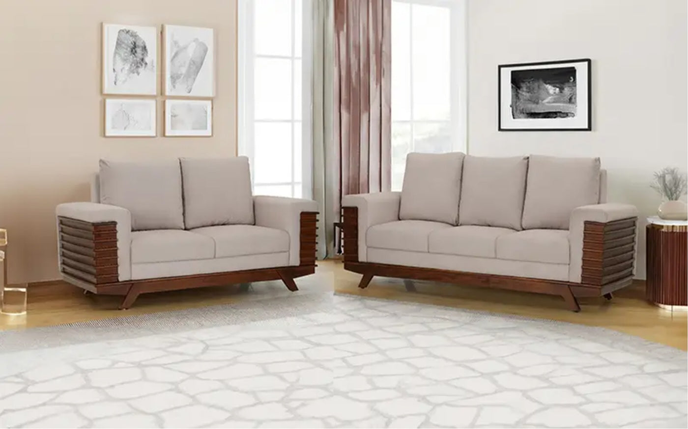 Mahogany Cushion Sofa