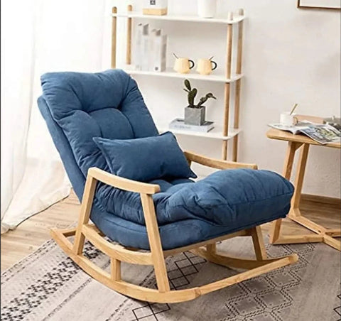 Navy Blue Cushion Rocking Chair