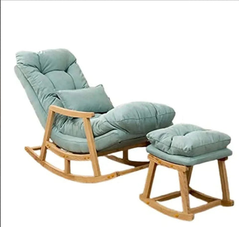 Blue Cushion Rocking Chair