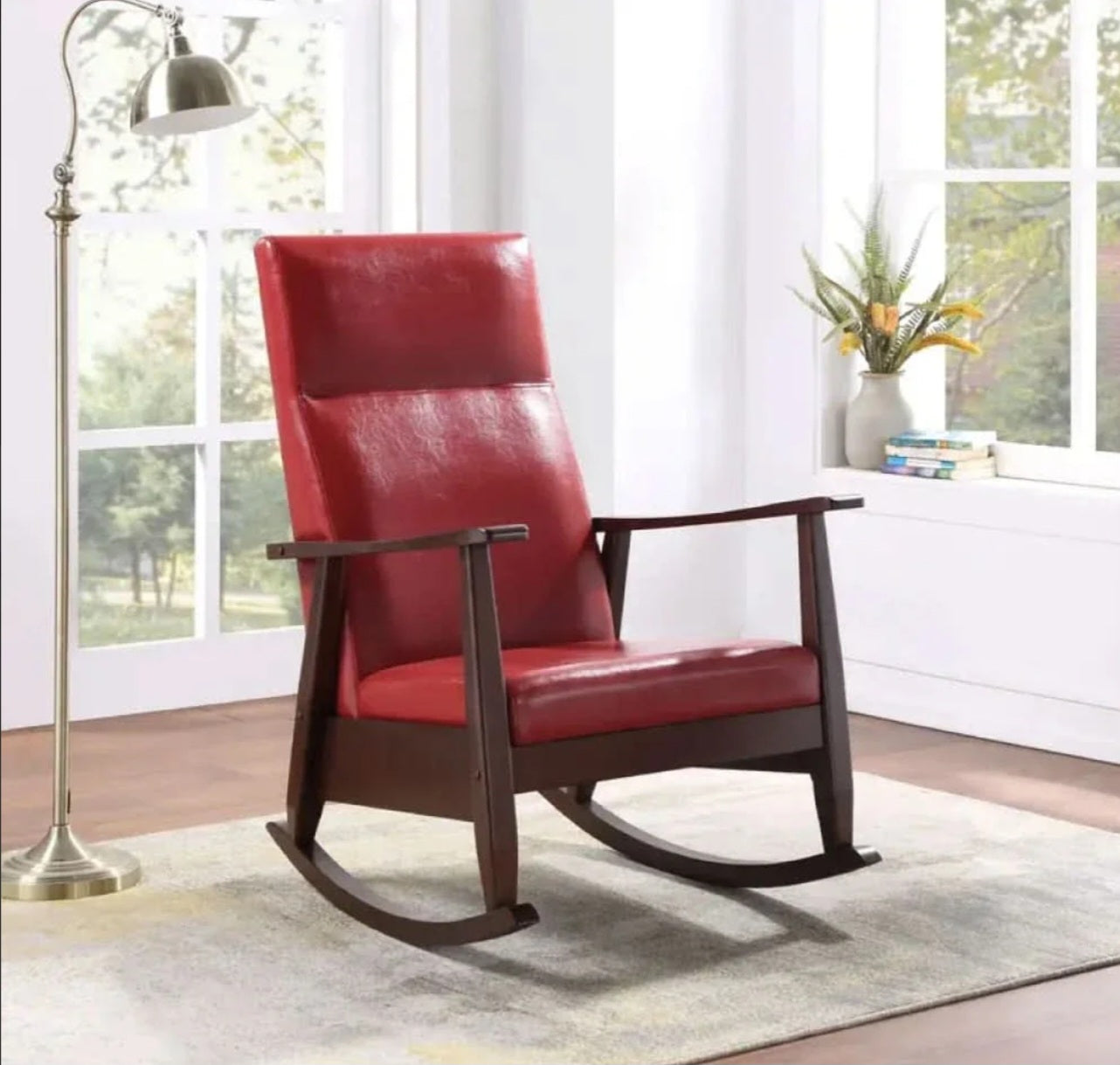 Ruby Leather Cushion Rocking