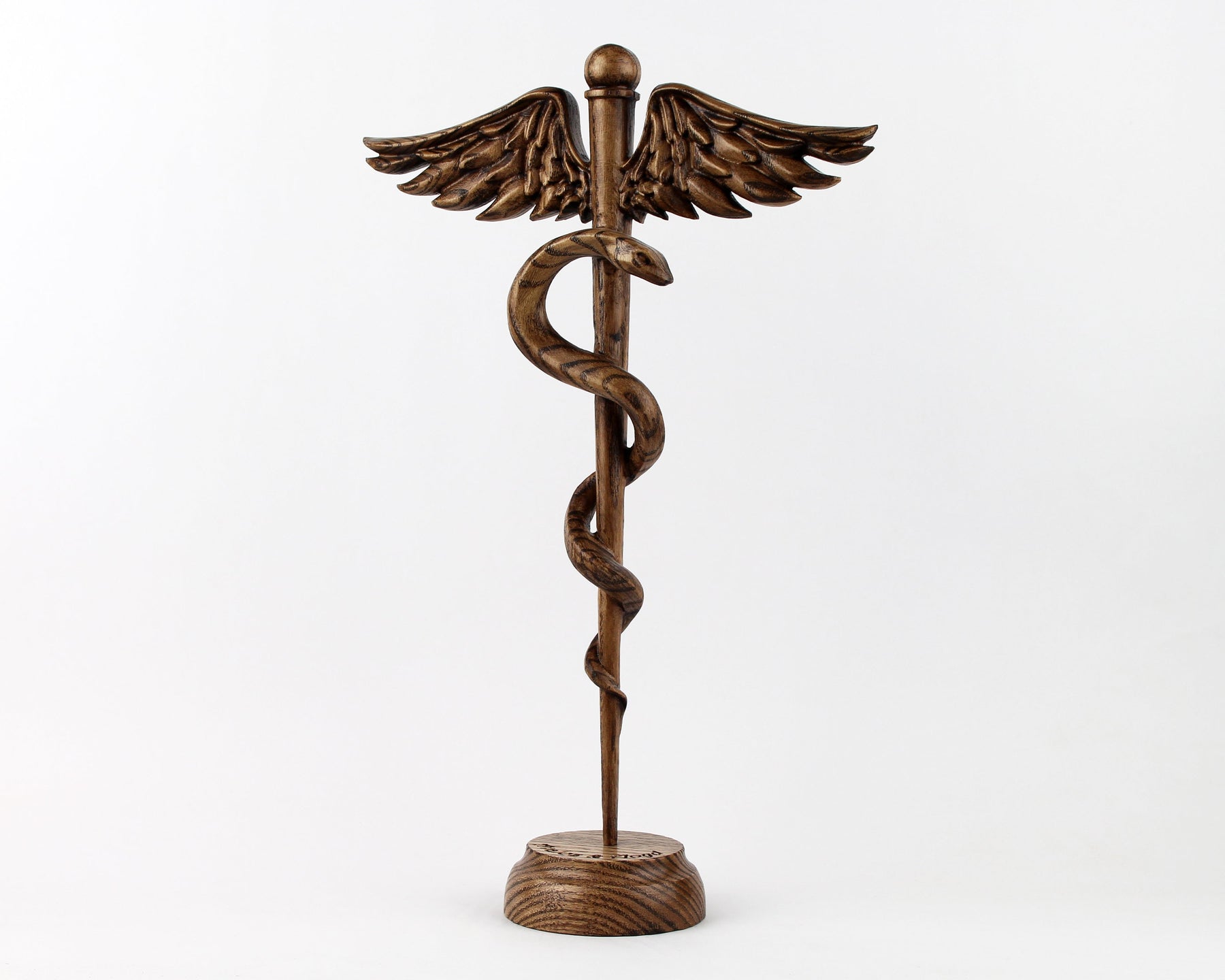 Rod of Asclepius Sculpture