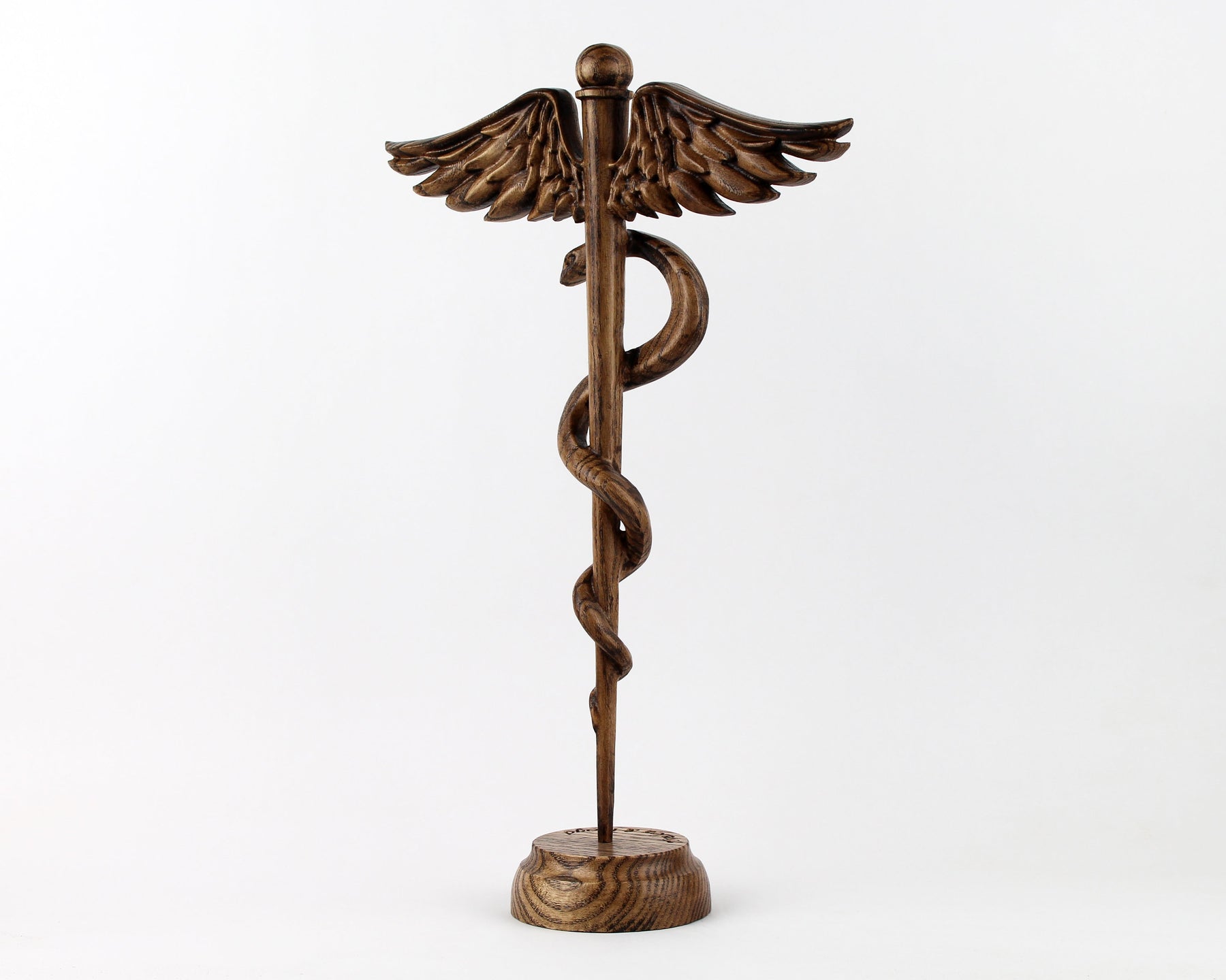 Rod of Asclepius Sculpture