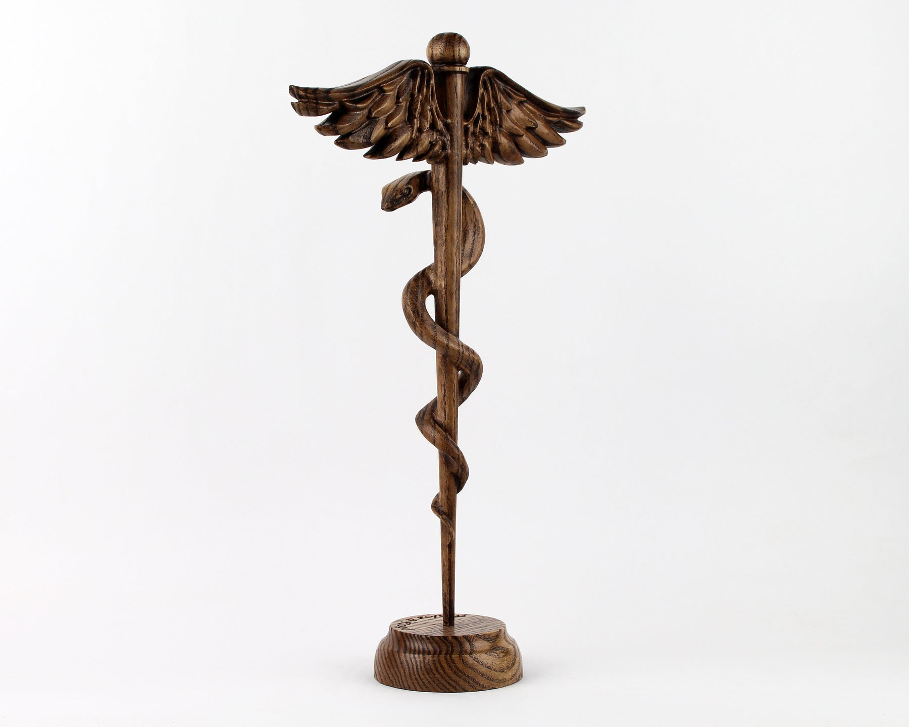 Rod of Asclepius Sculpture