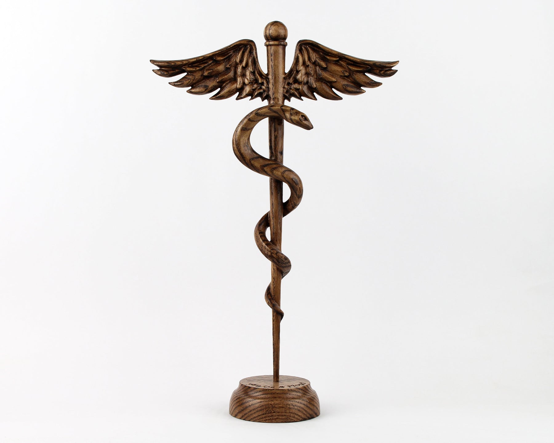 Rod of Asclepius Sculpture