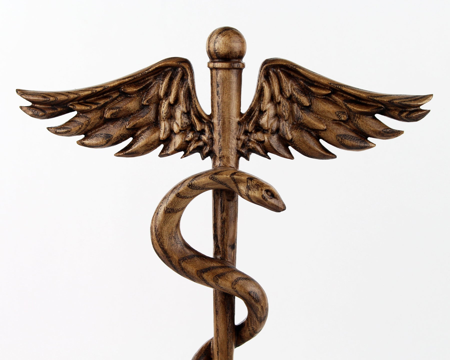 Rod of Asclepius Sculpture